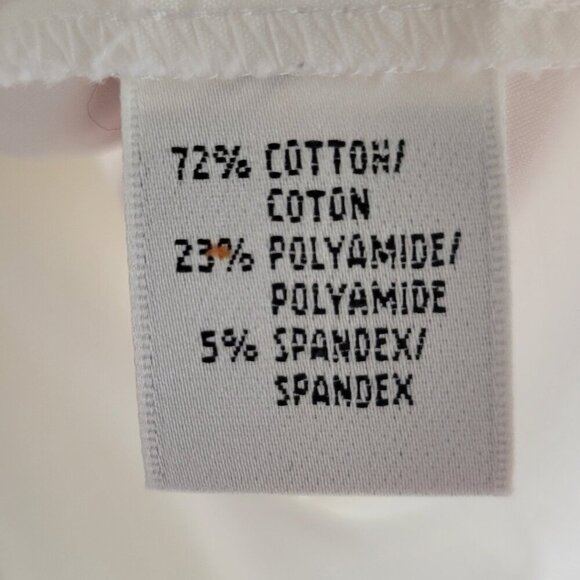 Lafayette 148 NY White Button Up Shirt Womens Stretch Cotton Pleated Size 14 - Picture 8 of 11